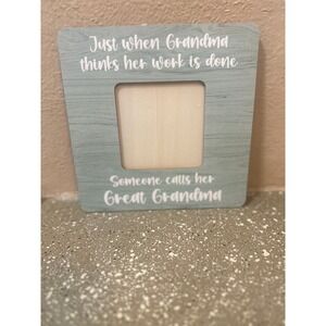 Great‎ Grandma Photo Frame Wood Wall Decor Gift